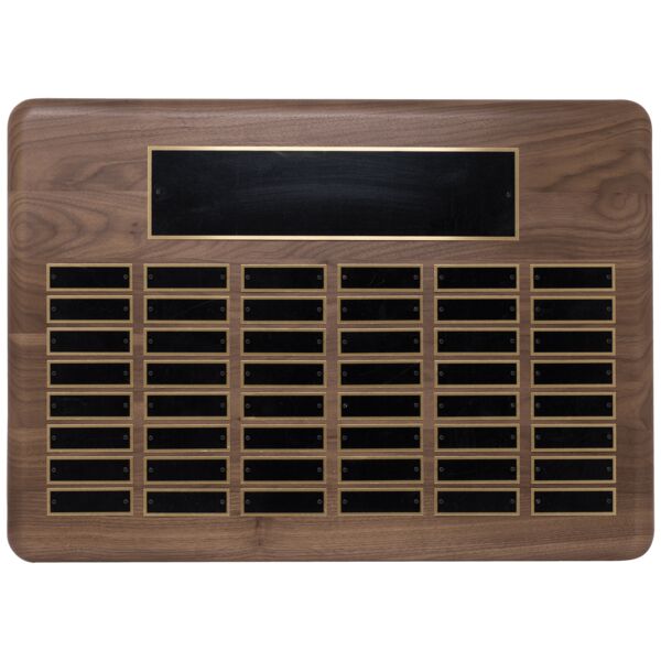 15" x 21"/Plates 7/8" x 2 3/4" American 48 Plate Perpetual Plaque with Brass Plated Steel Plates Thumbnail
