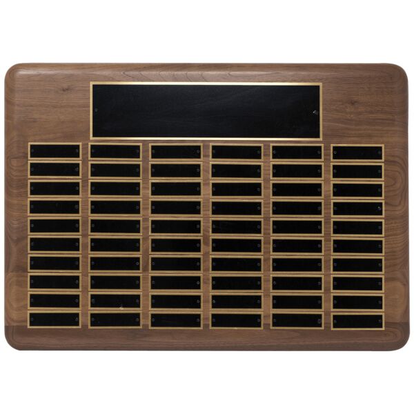 22" x 30"/Plates 7/8" x 2 3/4" American 96 Plate Perpetual Plaque with Brass Plated Steel Plates Thumbnail