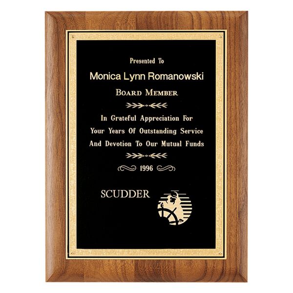 7" x 9" Coventry Series American Plaque with Florentine Border Textured LaserFX Plate Thumbnail