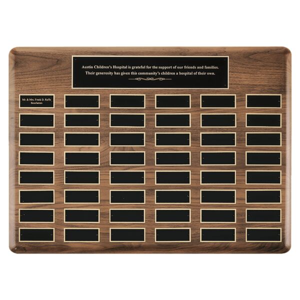 22" x 30"/Plates 1 1/2" x 3 3/4" American 36 Plate Perpetual Plaque with Brass Plates Thumbnail