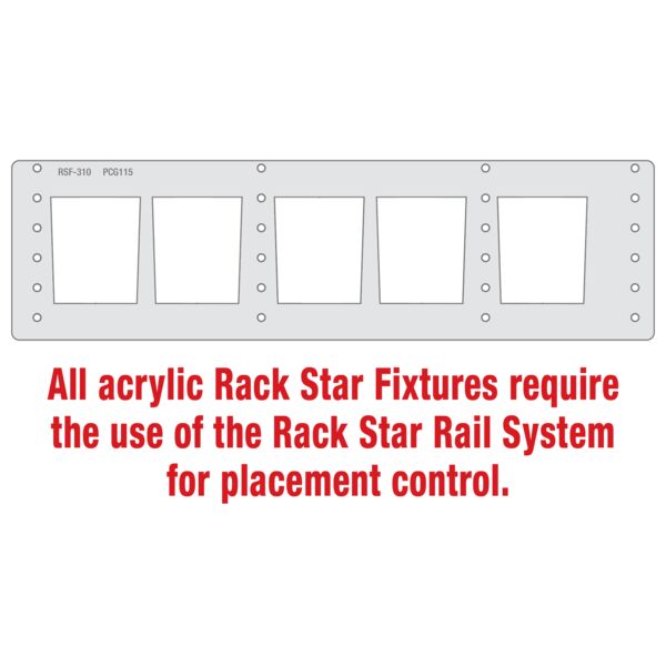 PCG115 11 oz. On The Rocks Glass Rack Star Fixture- Holds 5 Thumbnail