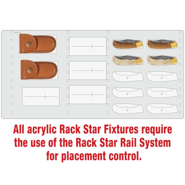 Bison River BR1751 and BR1752 Knife Fixture-Holds 10 Knives and 6 Sheaths Thumbnail