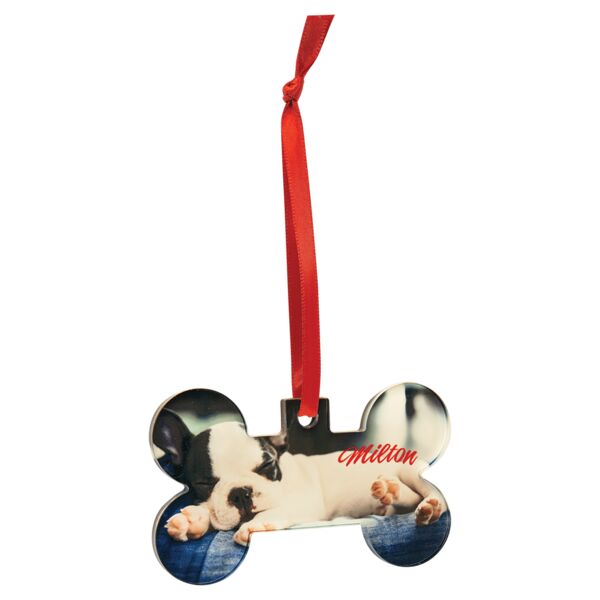 2 1/4" x 3 13/16" Bone Sublimatable Acrylic Ornament with Ribbon Thumbnail