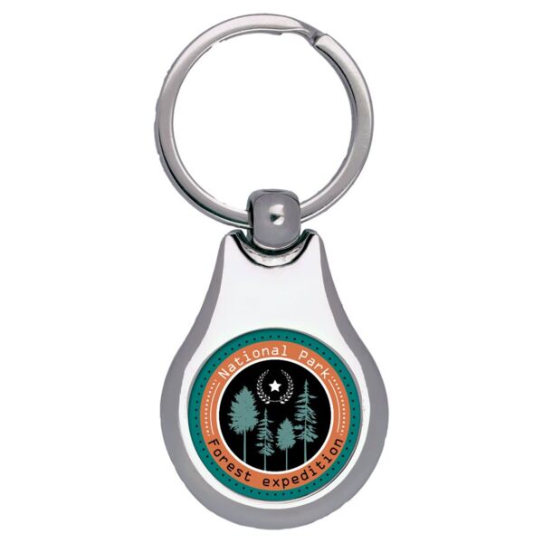 1 1/4" x 1 3/4" Pear Sublimatable Keychain with Insert Thumbnail