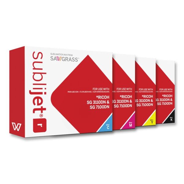 SubliJet R 4-Color Sublimation Ink Cartridge Set for Ricoh 3100 Thumbnail