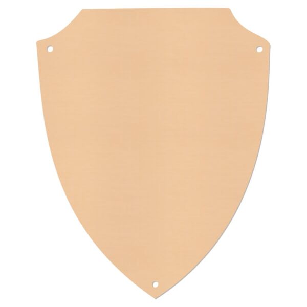 5 1/4" x 6 5/8" Satin Aluminum Shield Plaque Plate Thumbnail