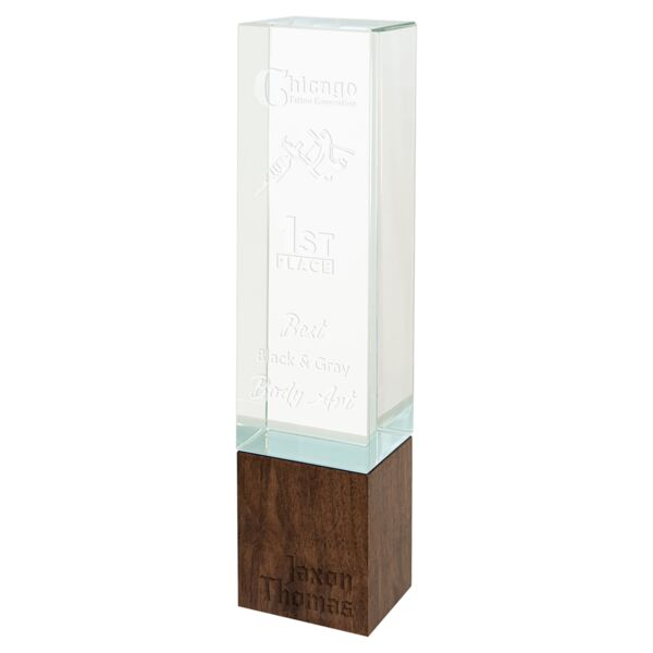 9 3/4" Rectangle Sierra Glass with Base Thumbnail