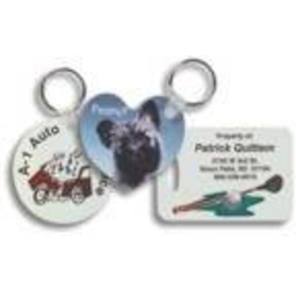 1.75" x 3.5" Gloss Unisub FRP Sublimatable 2-Sided Luggage Tag Thumbnail