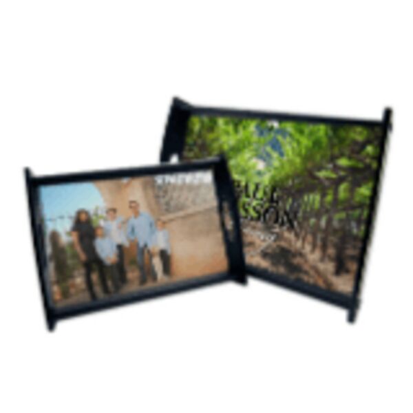 13.875" x 8.875" Unisub Espresso Serving Tray with Sublimatable Insert Thumbnail