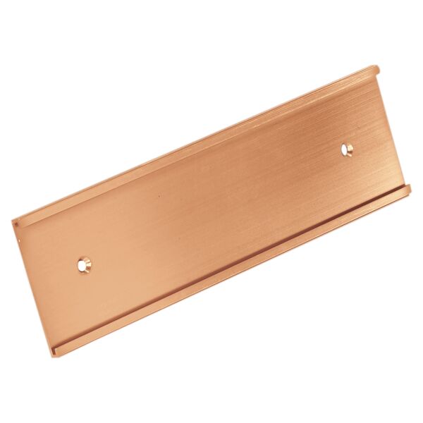 2" x 6", Kota Pro Aluminum Wall Bracket with Mounting Holes, Fits 1/16" Thick Plastic Insert Thumbnail