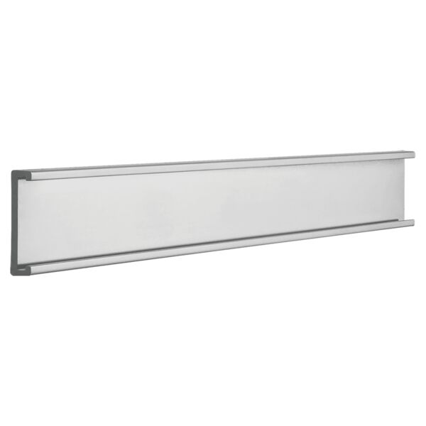 1" x 6", Satin , Kota Pro Aluminum Wall Bracket without Mounting Holes, Fits 1/16" Thick Plastic Insert Thumbnail