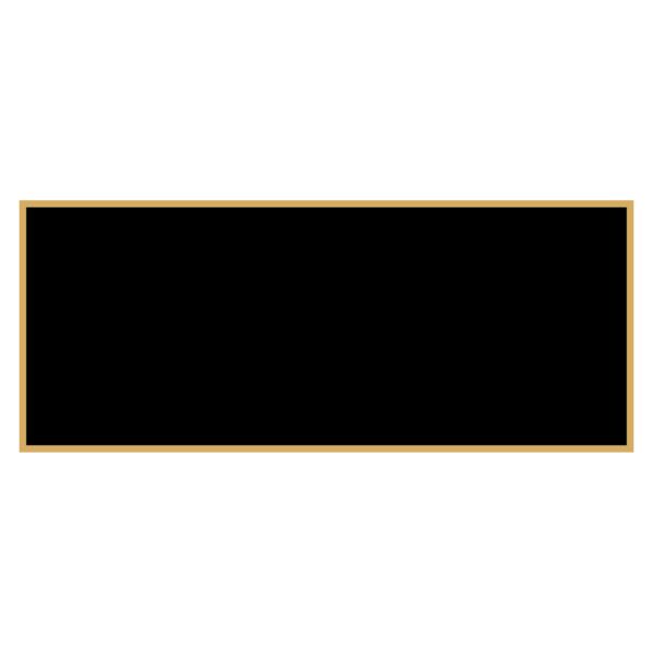 1 3/8" x 3 1/4" Laserable Brass Plaque Plate with Border Thumbnail
