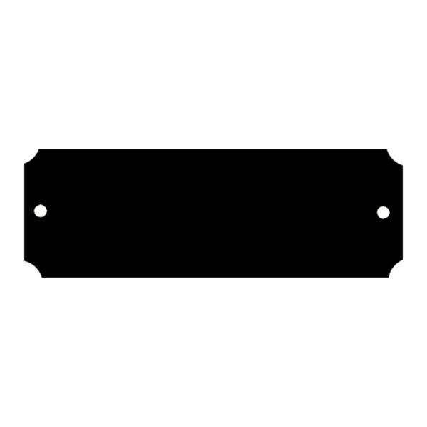 1" x 2" Laserable Brass Plate with Notched Corners and Two Holes Thumbnail