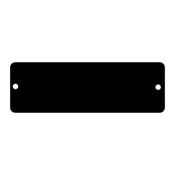 1" x 3 1/4" Laserable Brass Plate with Rounded Corners and Two Holes Thumbnail