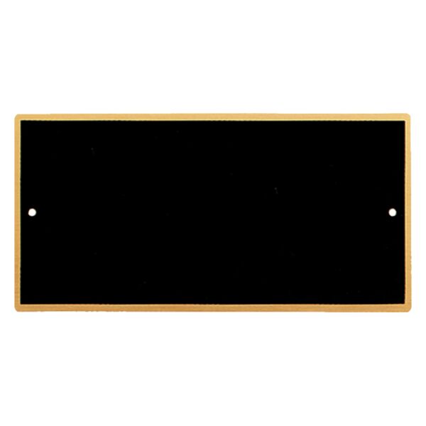 3 1/2" x 7" Laserable Brass Plate with Border Rounded corners and Two Holes Thumbnail