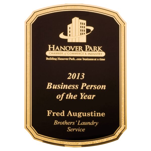 6" x 8 1/2" Textured LaserFX Plate with Notched Corners, Rounded Top and Bottom and Four Holes Thumbnail