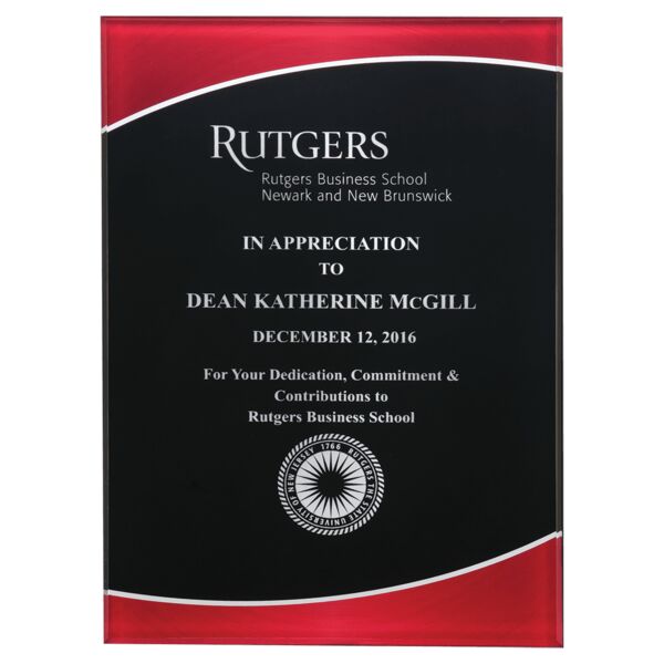 6" x 8" Acrylic Plaque Plate with Border and Center Thumbnail