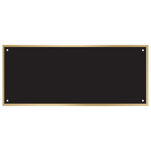 2 3/8" x 5 3/4" Laserable Brass Plate with Border and 4 Holes Thumbnail