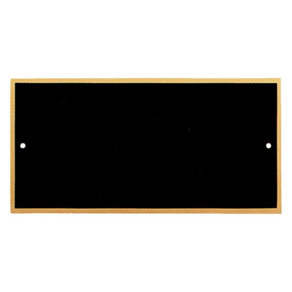3" x 7 1/2" Laserable Brass Plate with Border and 2 Holes Thumbnail