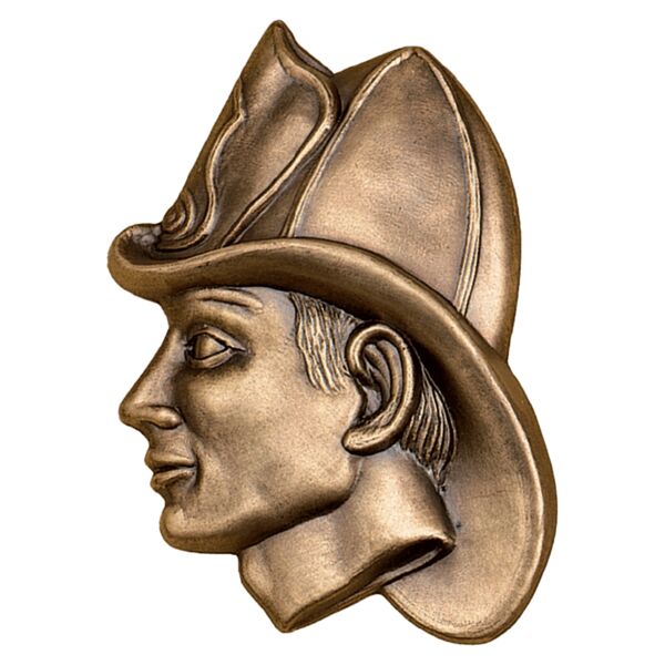 3" x 3 1/2" Antique Fireman with Helmet Relief Casting Thumbnail
