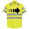 Men's High Visibility Safety Short Sleeve Work Shirt Thumbnail