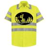 Men's High Visibility Safety Short Sleeve Work Shirt Thumbnail