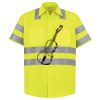 Men's High Visibility Safety Short Sleeve Work Shirt Thumbnail