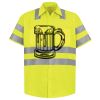 Men's High Visibility Safety Short Sleeve Work Shirt Thumbnail