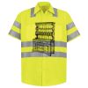Men's High Visibility Safety Short Sleeve Work Shirt Thumbnail