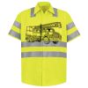 Men's High Visibility Safety Short Sleeve Work Shirt Thumbnail