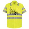Men's High Visibility Safety Short Sleeve Work Shirt Thumbnail