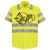 Men's High Visibility Safety Short Sleeve Work Shirt Thumbnail