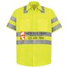 Men's High Visibility Safety Short Sleeve Work Shirt Thumbnail