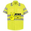 Men's High Visibility Safety Short Sleeve Work Shirt Thumbnail
