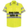Men's High Visibility Safety Short Sleeve Work Shirt Thumbnail