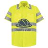 Men's High Visibility Safety Short Sleeve Work Shirt Thumbnail