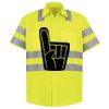 Men's High Visibility Safety Short Sleeve Work Shirt Thumbnail