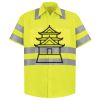 Men's High Visibility Safety Short Sleeve Work Shirt Thumbnail