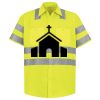 Men's High Visibility Safety Short Sleeve Work Shirt Thumbnail