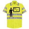 Men's High Visibility Safety Short Sleeve Work Shirt Thumbnail