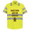 Men's High Visibility Safety Short Sleeve Work Shirt Thumbnail